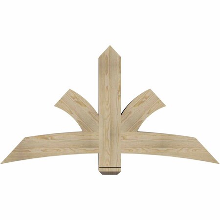 Ekena Millwork Davenport Rough Sawn Timber Gable Bracket, Douglas Fir, 60"W x 32"H x 6"D x 6"F, 13/12 Pitch GBW060X32X0606DAV00RDF